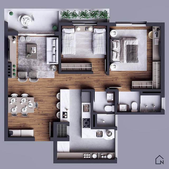 Maddy Interior - ️ 3D Floor Plan Designs 😍