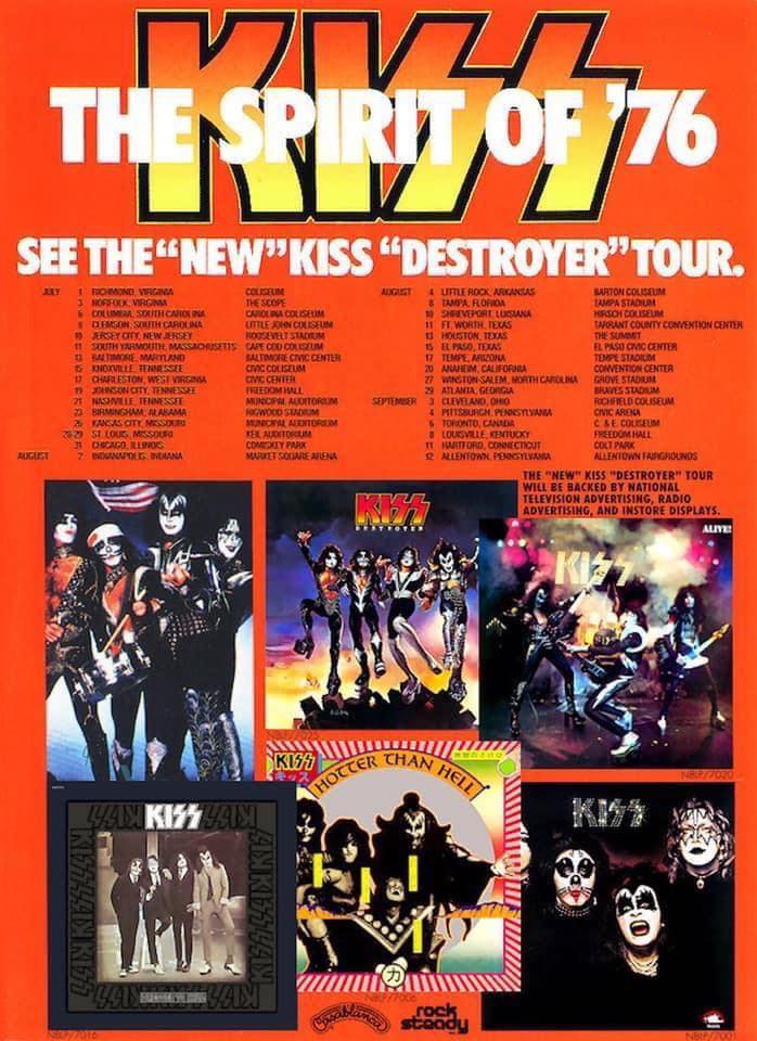 50 years ago today, the cover photo for KISS's 2nd tour book was