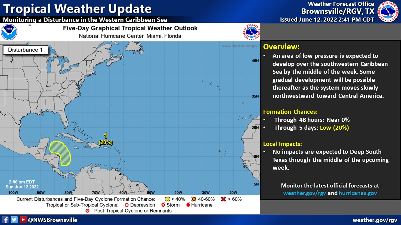 The National Hurricane Center is monitoring an area of low pressure in ...