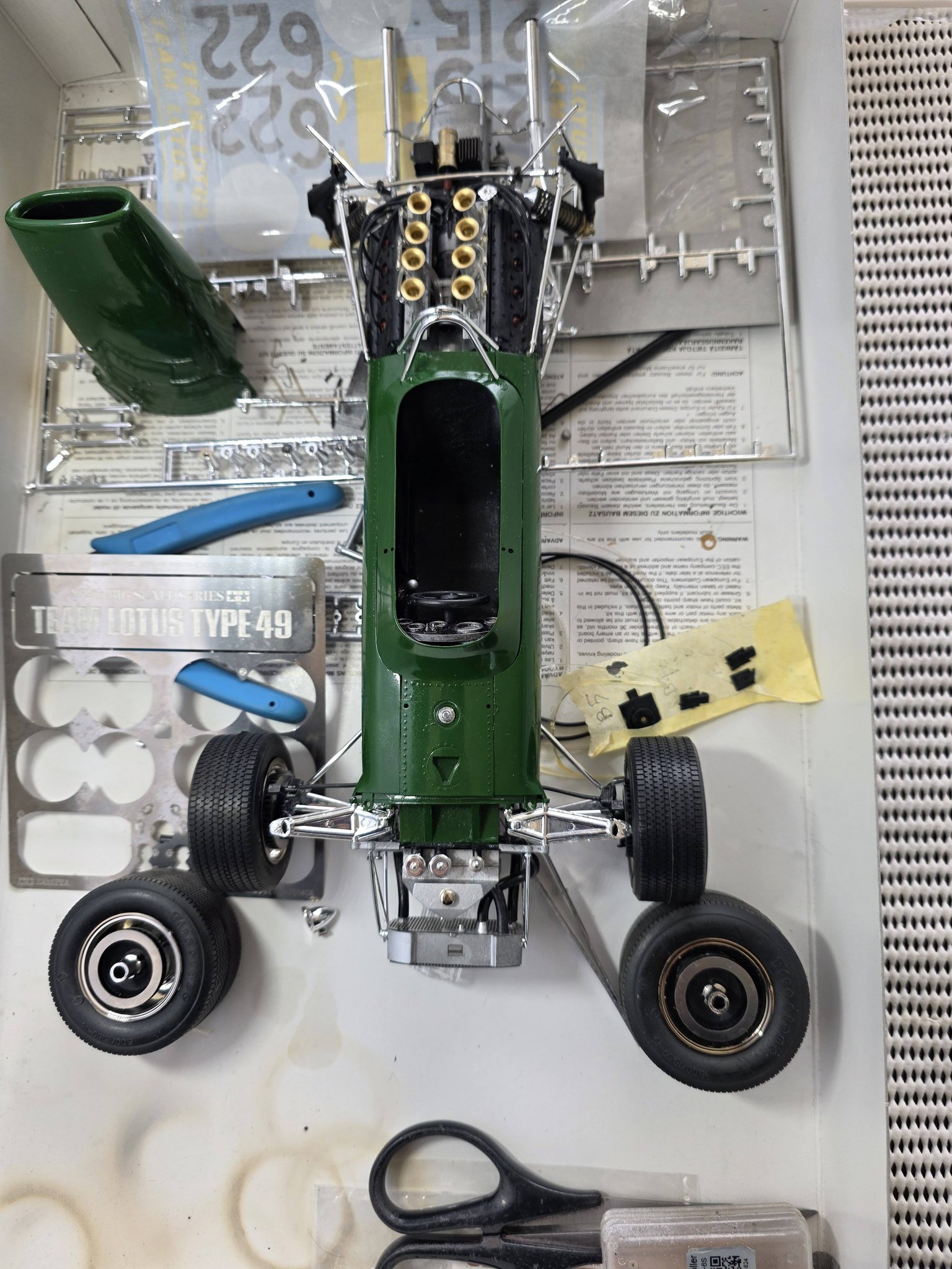 Lotus 49B Gold Leaf 1/12 scale Tamiya kit, 1968 Mexican Grand Prix
