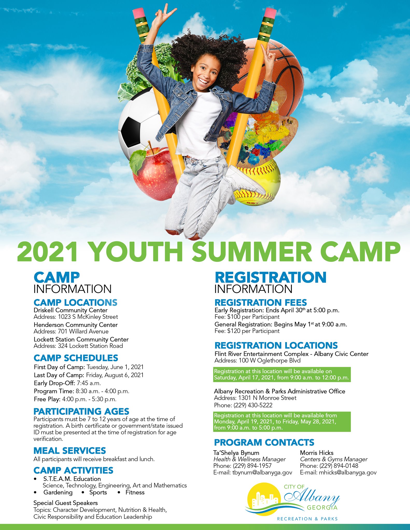 The City - Registration is still open! Join Albany Recreation & Parks ...