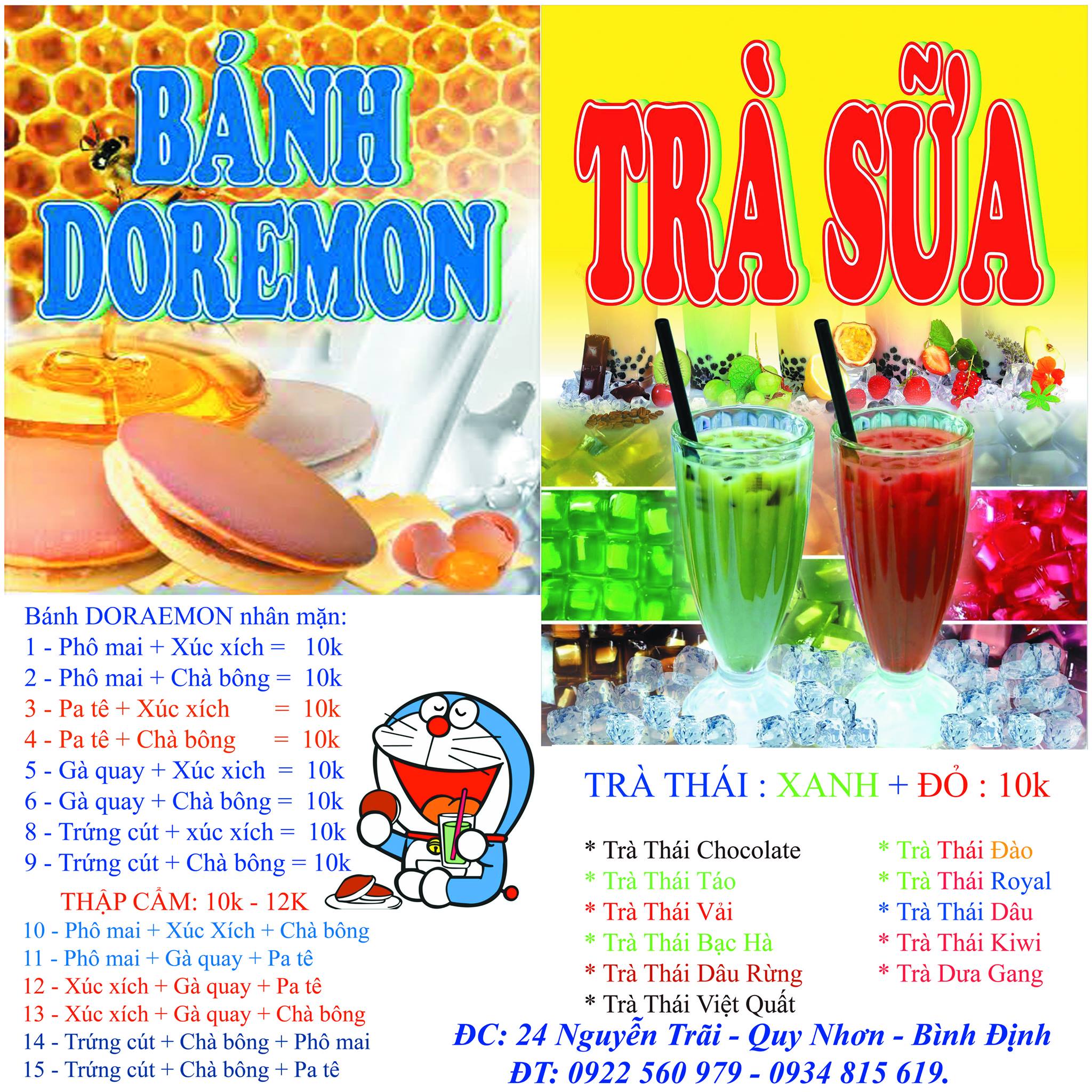 Bánh Rán Doraemon & Trà Sữa Thái | Quy Nhon