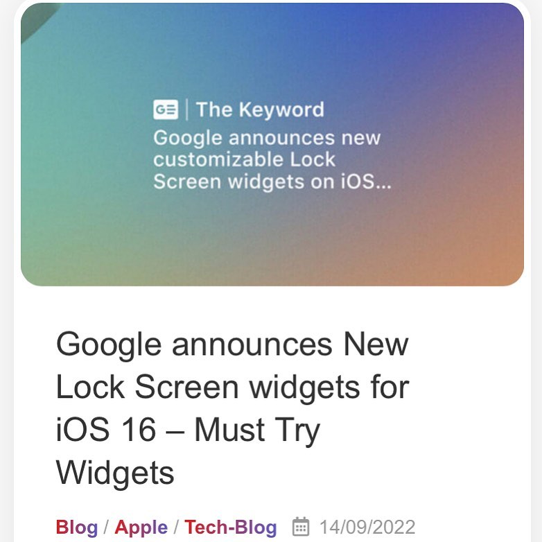 SearchRaw - Google announces New Lock Screen widgets for iOS 16 – Must ...