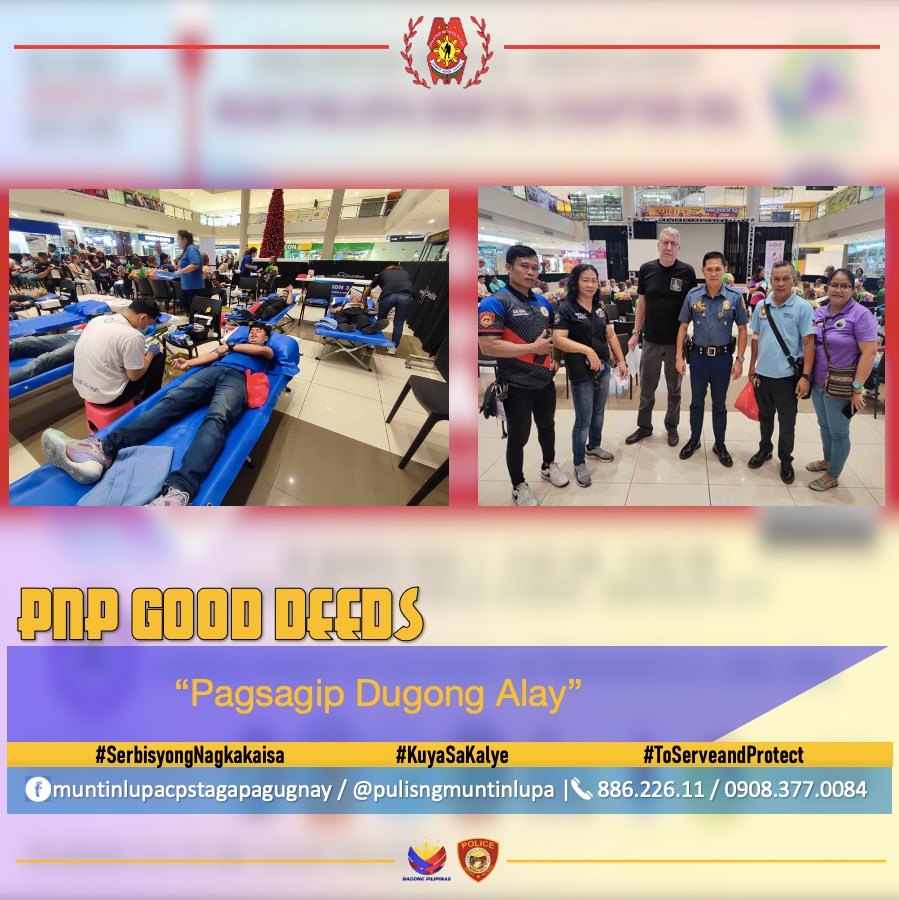 BLOOD LETTING ACTIVITY PAGSAGIP... - Pulis Ng Muntinlupa | Facebook