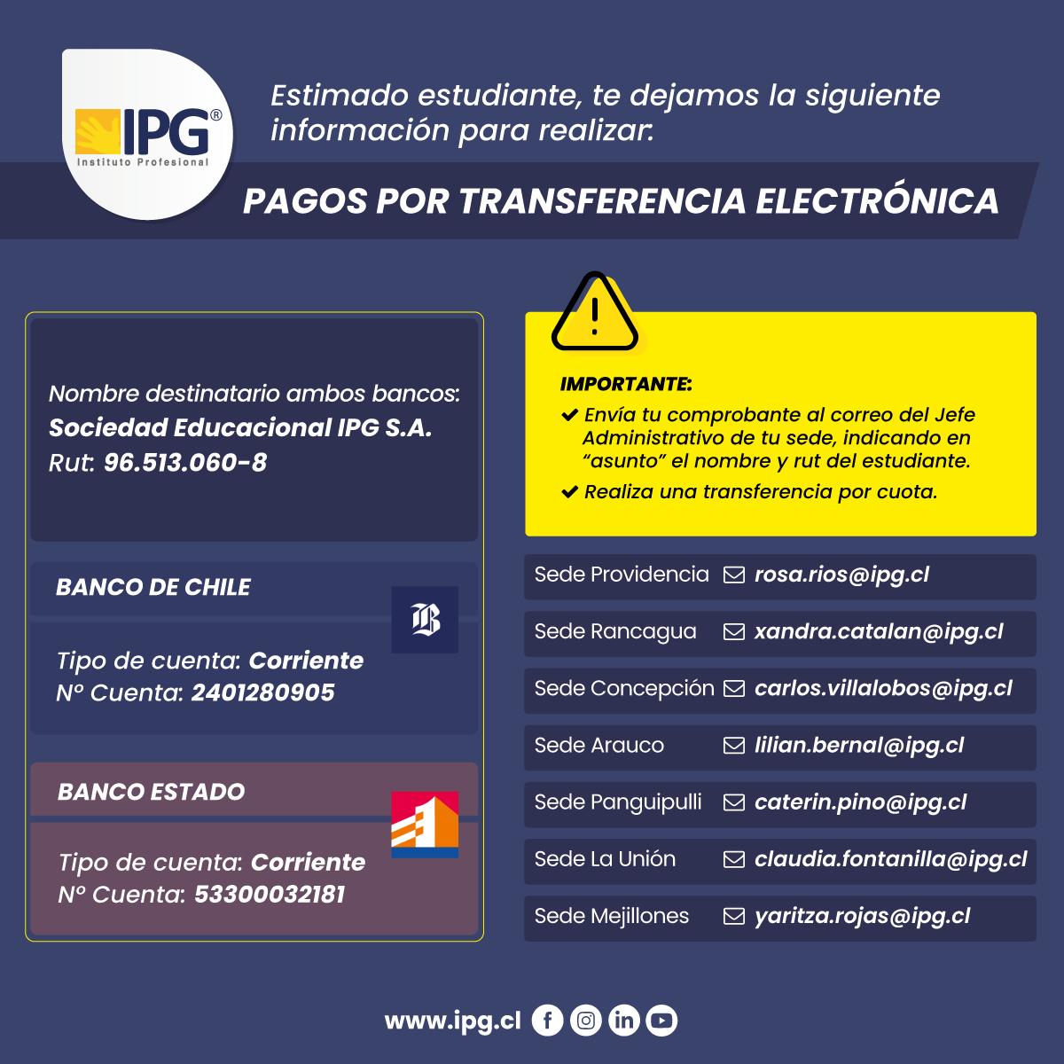 Instituto IPG - Ahora podrás cancelar tu mensualidad desde... | Facebook