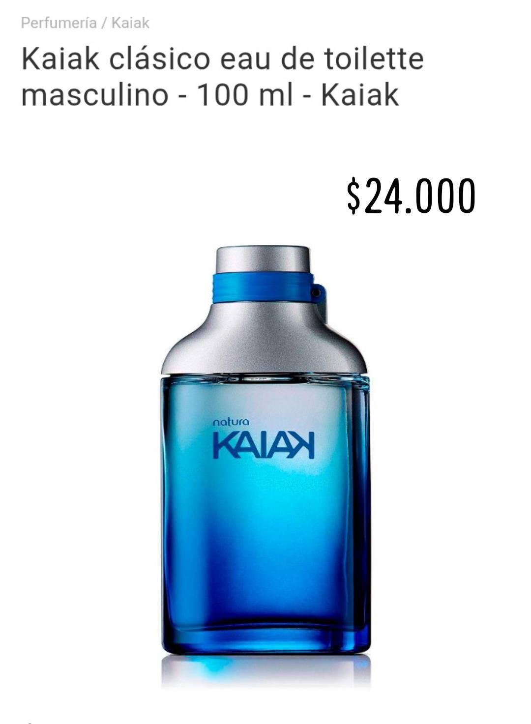 Perfumeria Kaiak Kaiak clásico eau de toilette masculino- 100 ml- ml ...