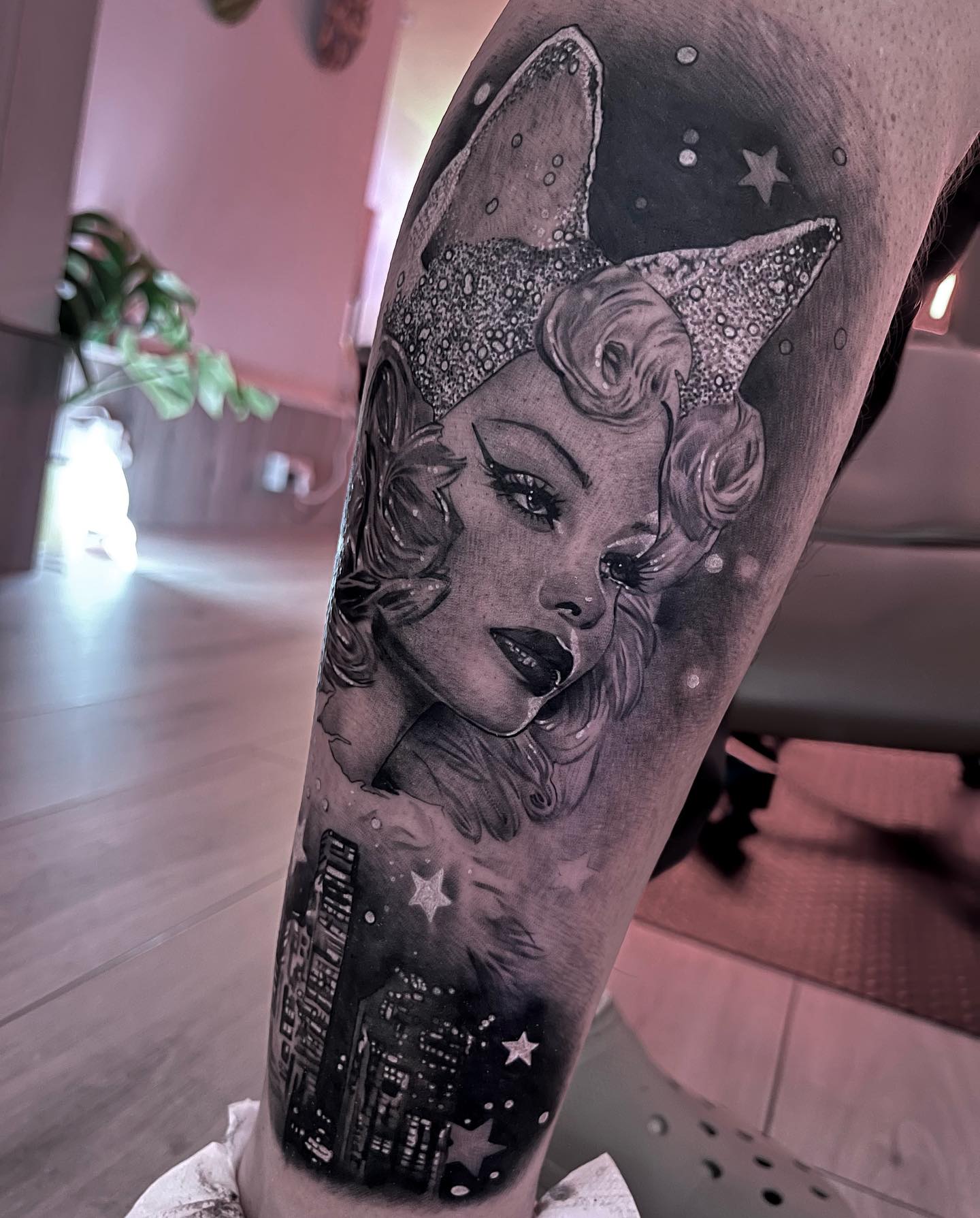 Collaborative art at Pandora's Box Tattoo Studio