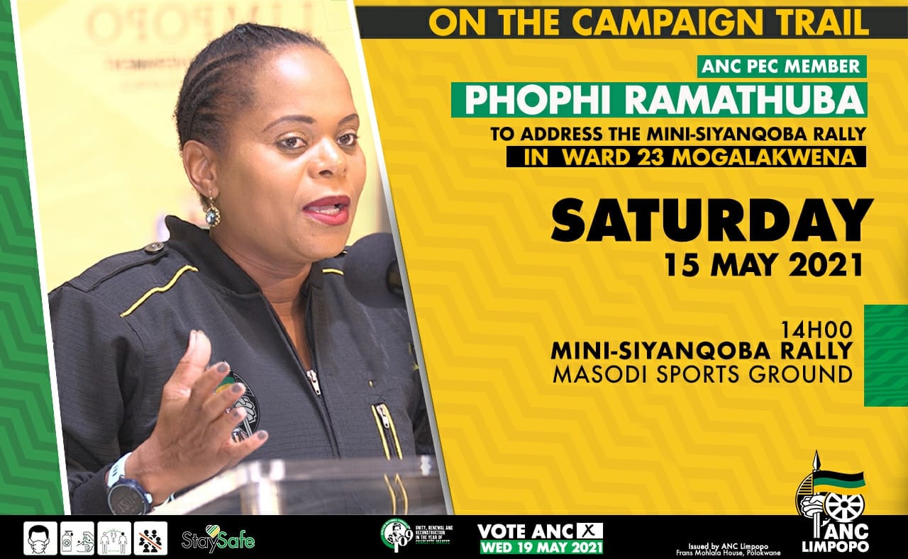 ANCLimpopo - ANC PEC member Dr. Phophi Ramathuba will address a mini ...