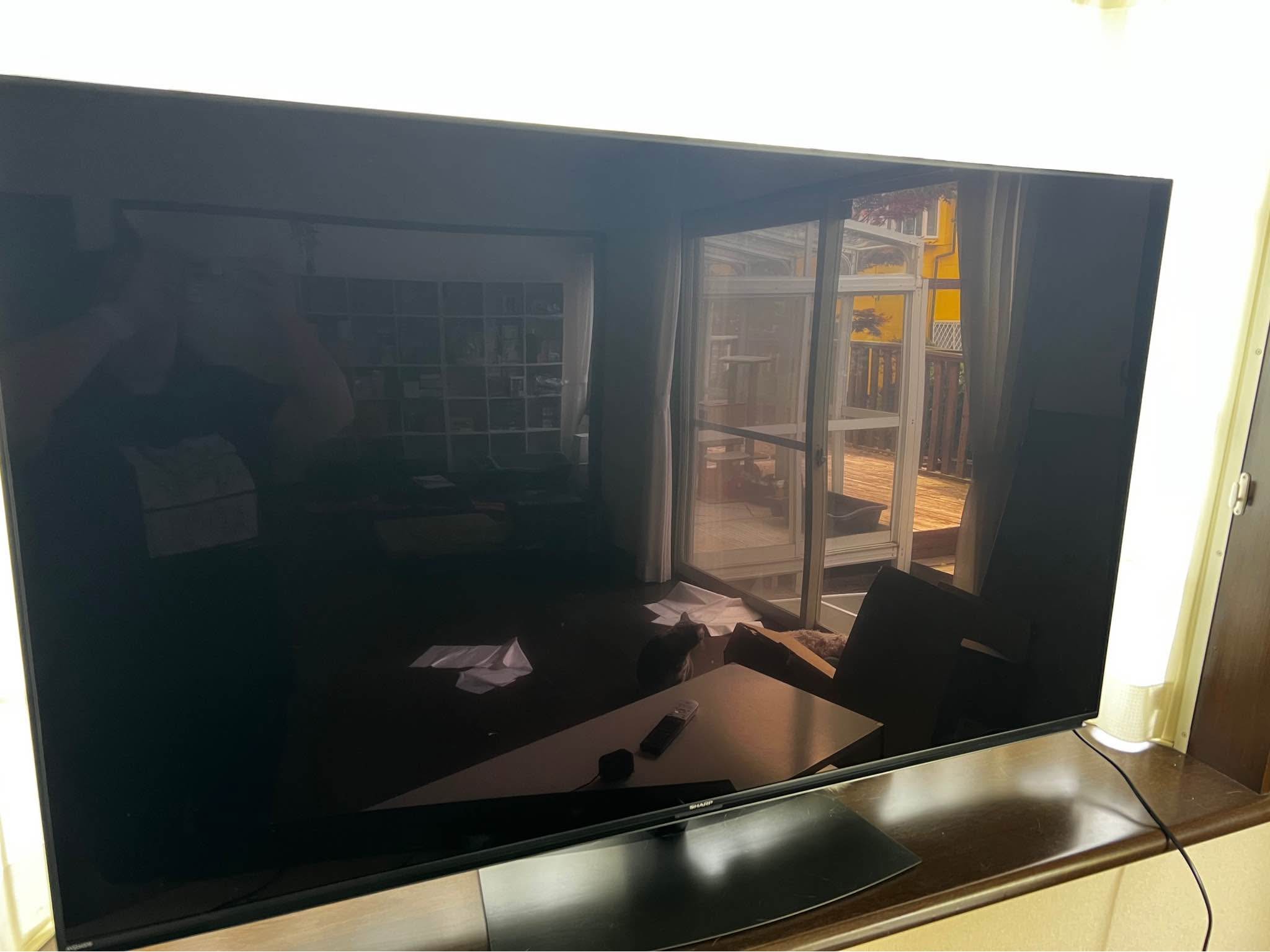 60in 4K smart TV by Sharp. Bought in Japan but has English
