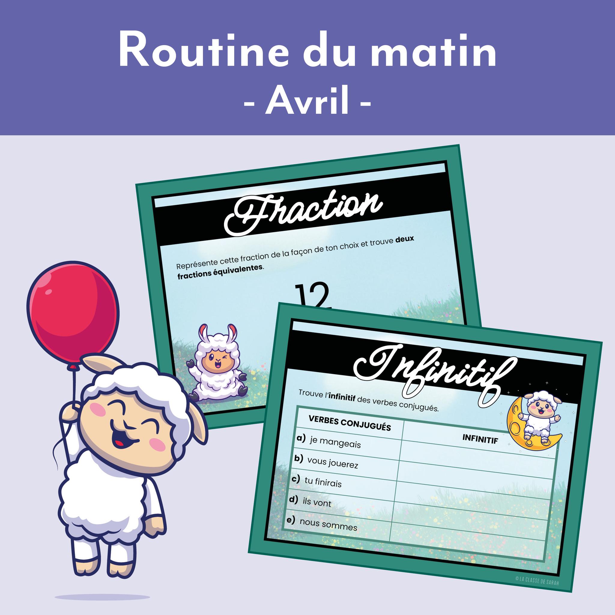Routine du matin 🌙 3e année Bonjour!... - La classe de Sarah | Facebook