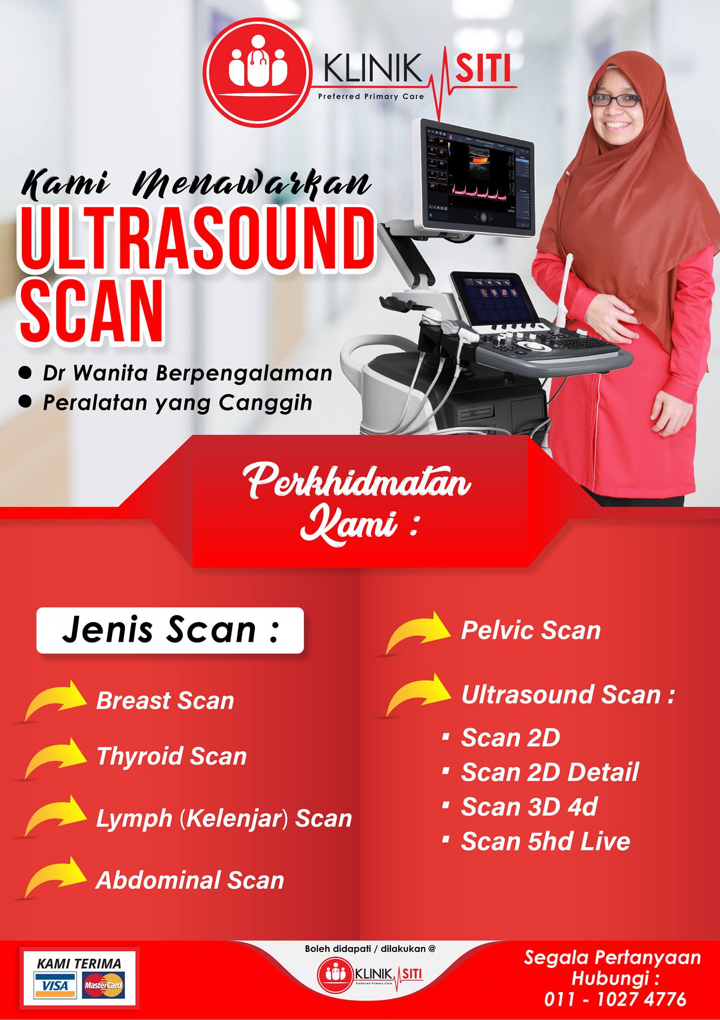 Klinik Siti Denai Alam Ultrasound Di Klinik Siti Perhatian Khas Kepada Mereka Yang Masih Mencari Perkhidmatan Lengkap Untuk Ultrasound Yang Dilakukan Oleh Doktor Wanita Yang Berpengalaman Klinik Siti Setiap