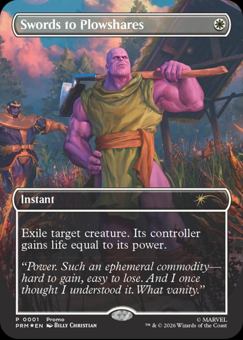 Magic: The Gathering Mind Stone edition promo Swords to Plowshares