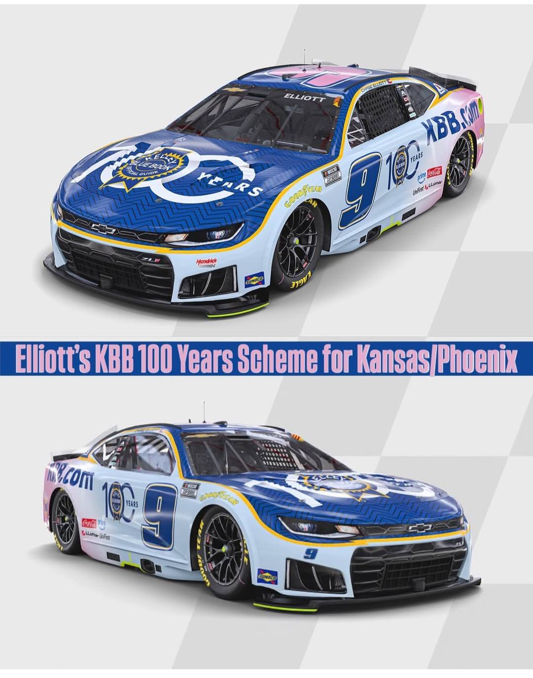 Chase Elliott's 2026 100th Anniversary Scheme on #9 Car