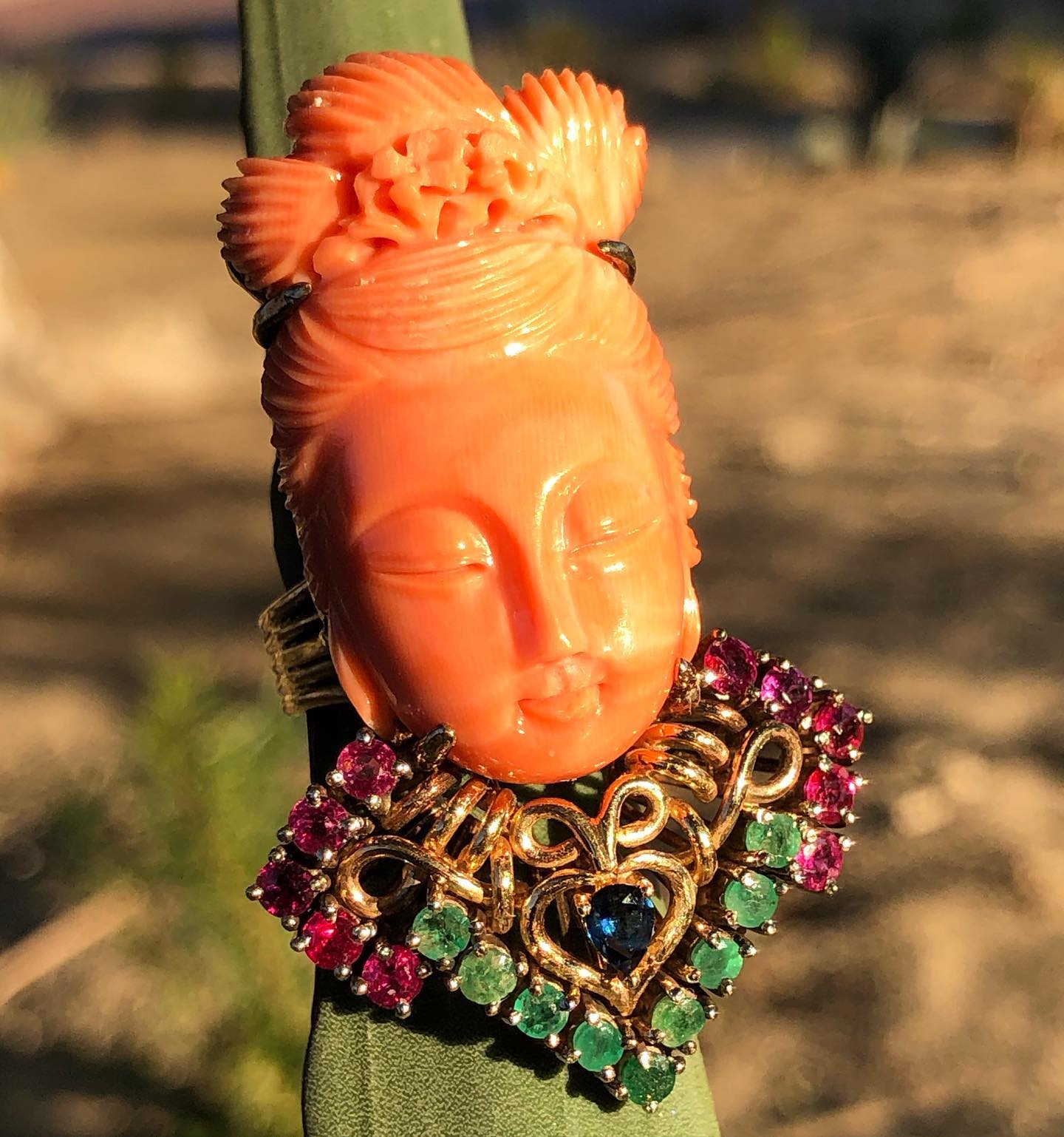 🌟 Guanyin Goddess Ring 🌟 . Fresh find the 1960s highlights Guanyin, the ...