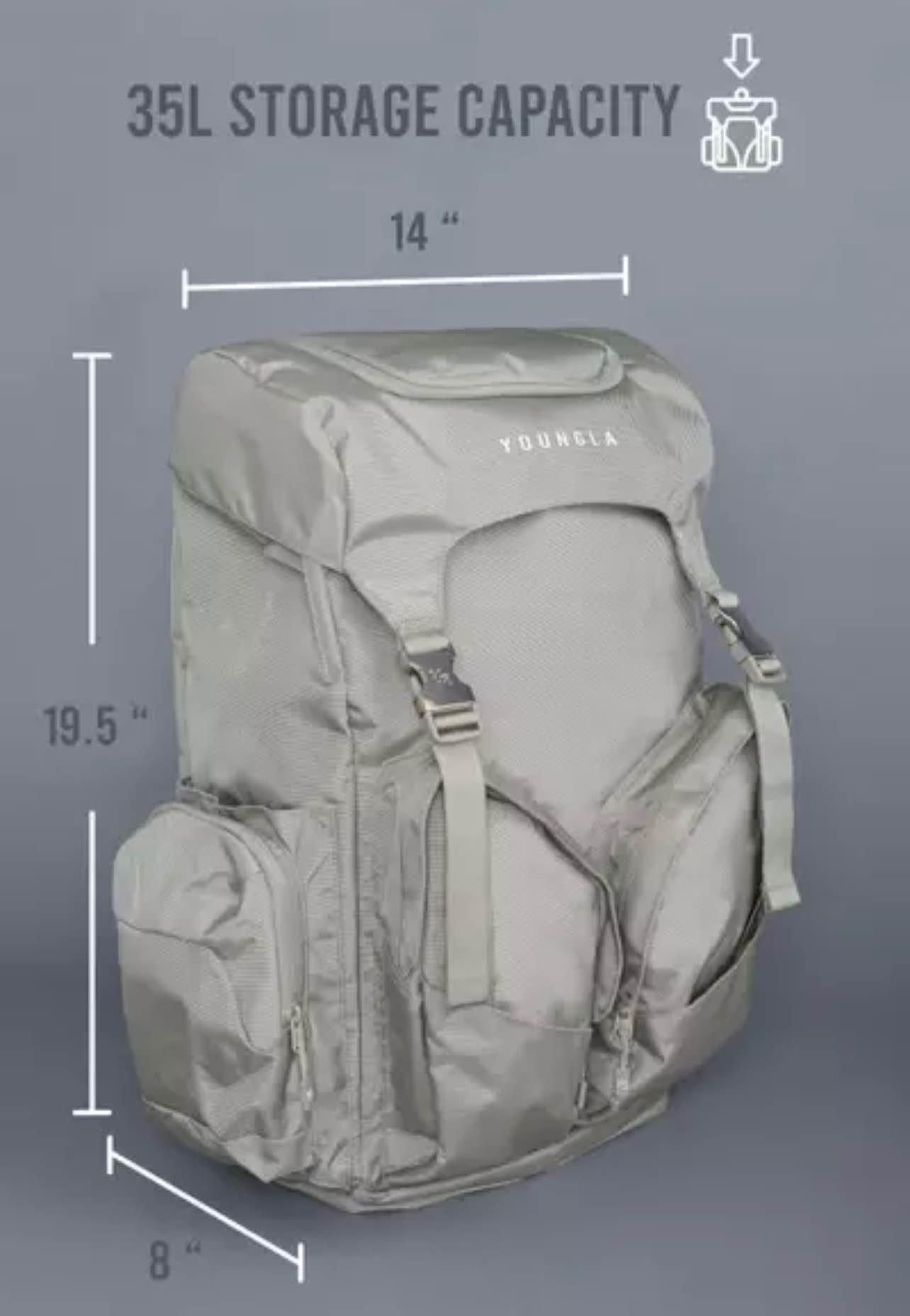 NWT YoungLA 731 Grand Tour Backpack Cream - 14 x 8 × 19.5 