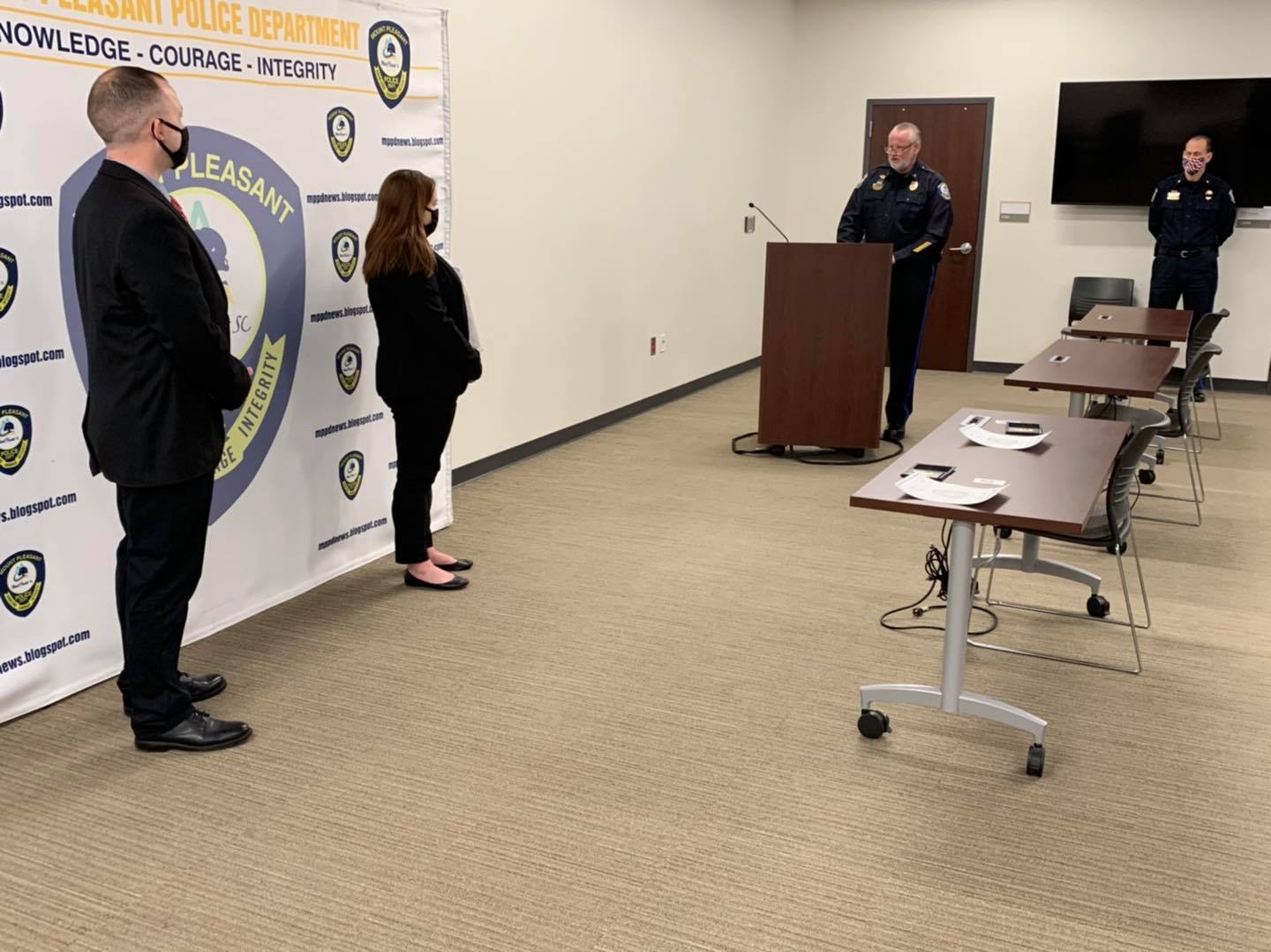 Chief Ritchie swore in... - Mount Pleasant Police Department | Facebook