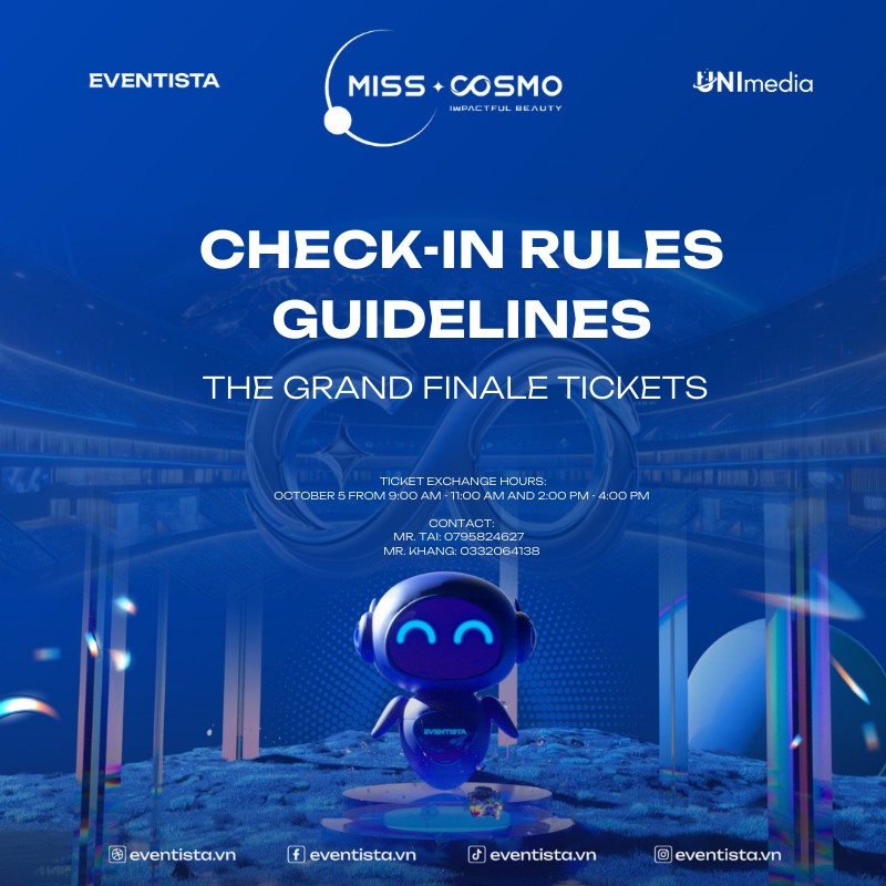 Eventista - MISS COSMO | CHECK-IN RULES & GUIDELINES FOR... | Facebook