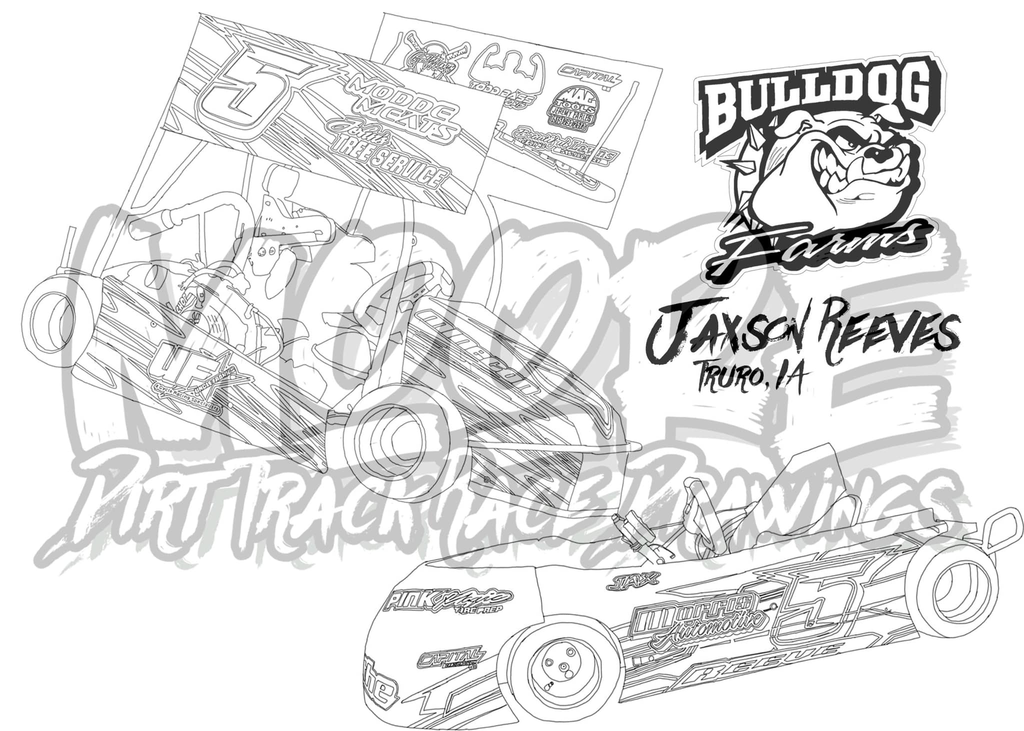 Moore Dirt Track Race Drawings