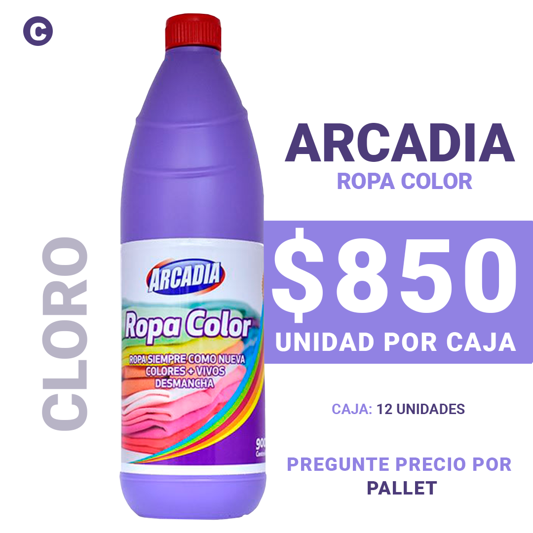 Cloro ropa color Arcadia, en formato de... - Comercial Fran's