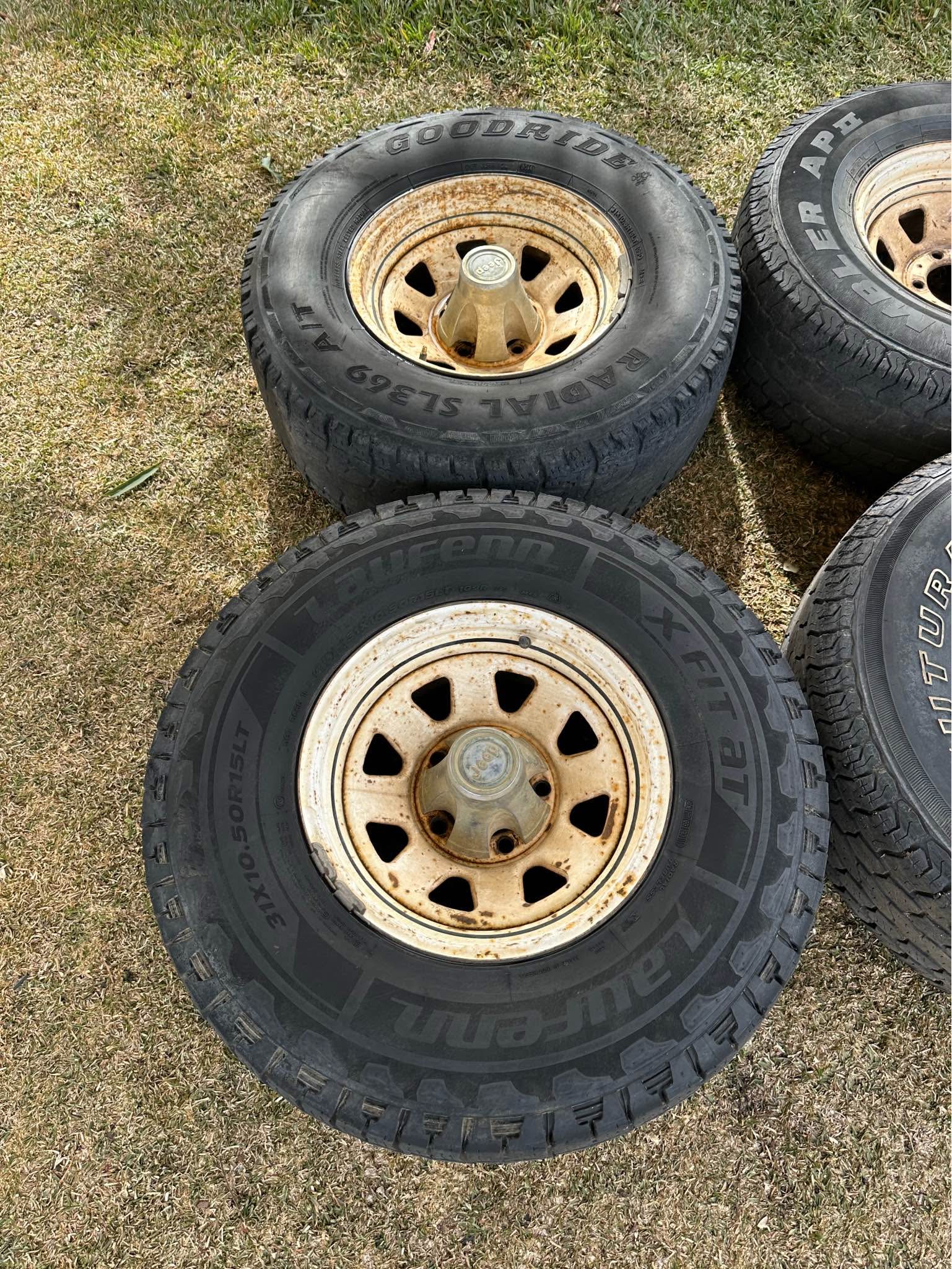 Jeep CJ Oem Wagon Wheels White 5x5.5 Lug Pattern 1976 Through 1986 ...