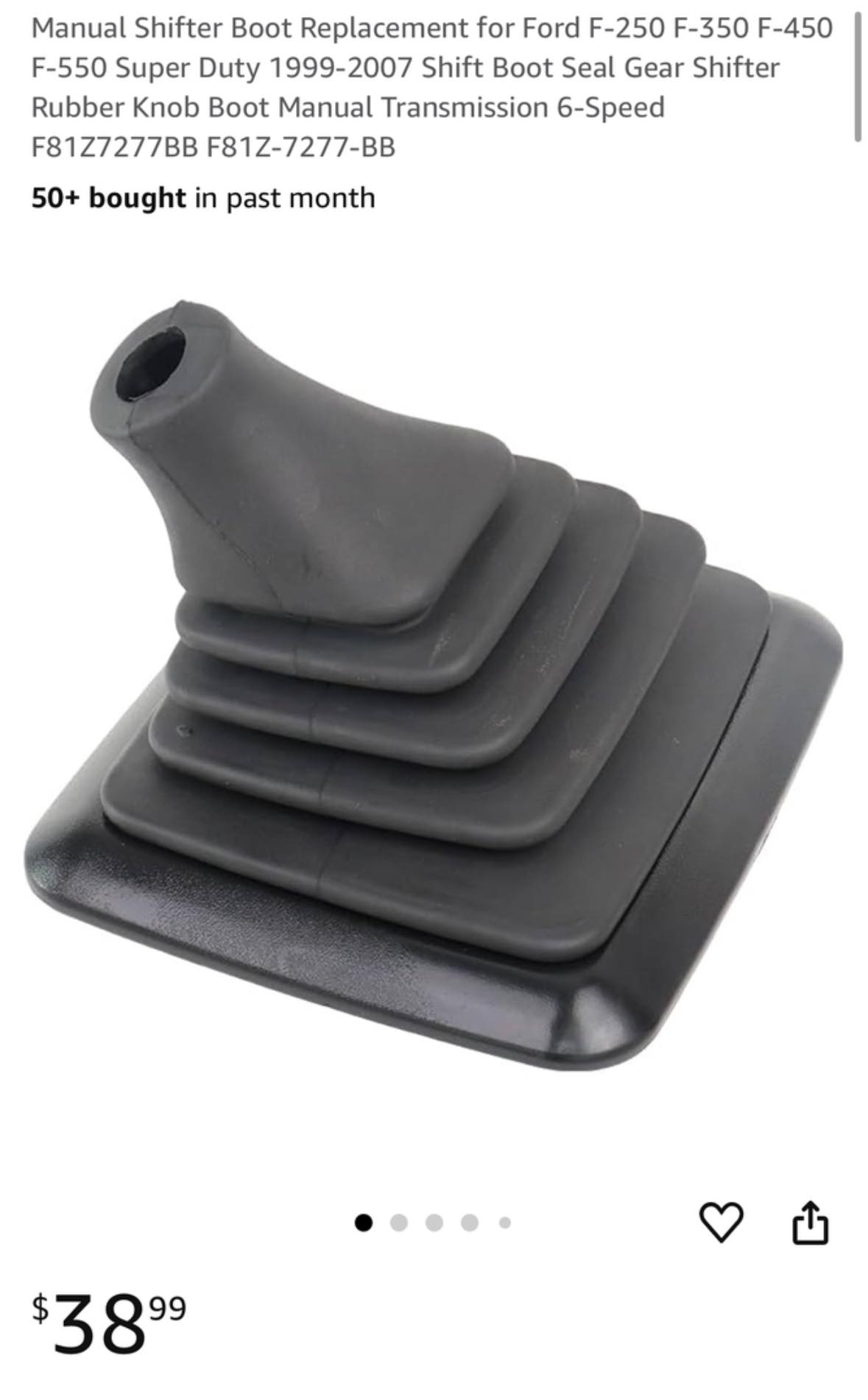 Dorman Brake Pedal Pad For Ford Super Duty F-250 To F-550 – Rubber Push-On