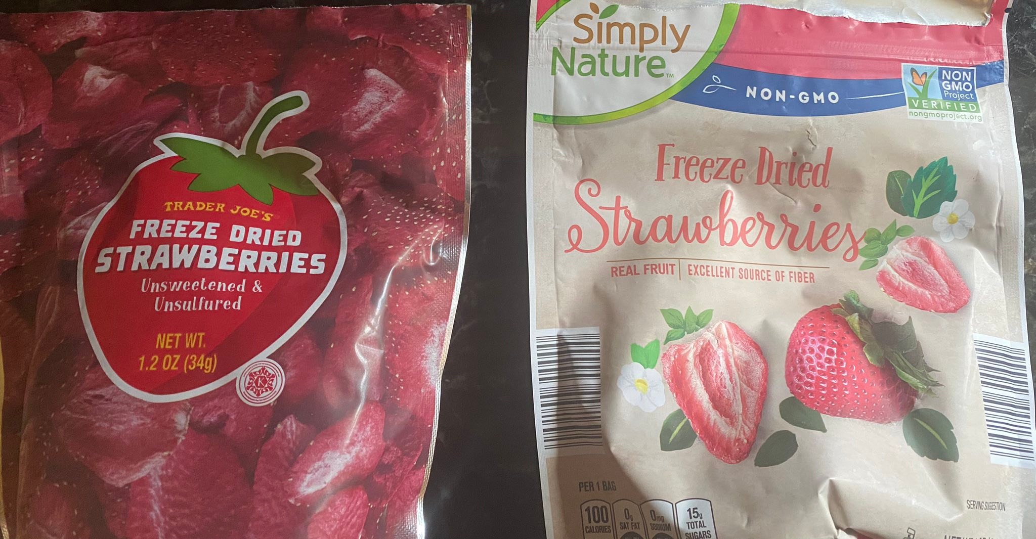 16 Oz Freeze-Dried Whole Strawberries - Dehydrated