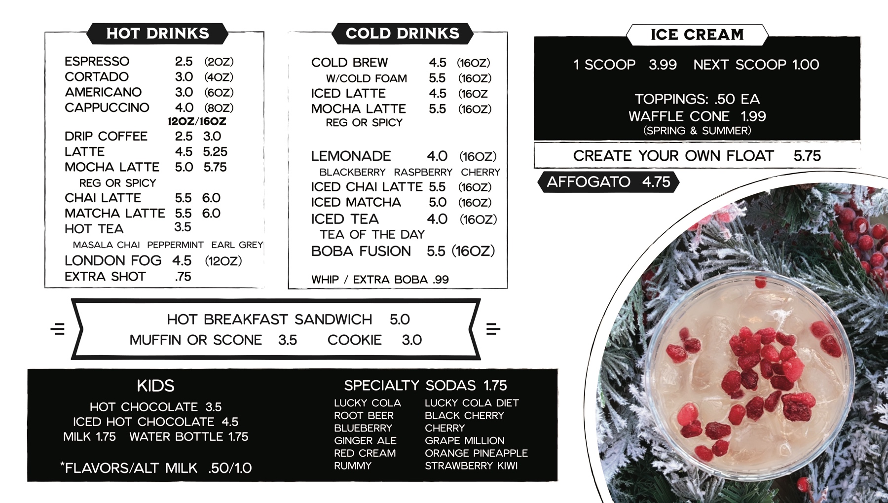 Our new updated menu! It... - Walnut and Twine Mercantile | Facebook