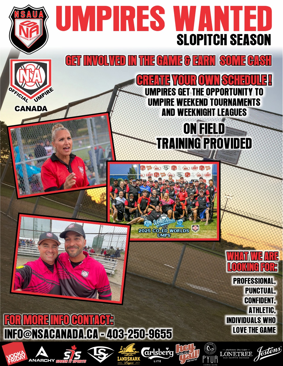 NSA Canada Slo-Pitch | UMPIRES WANTED — NSA CANADA As the 2026 season ...