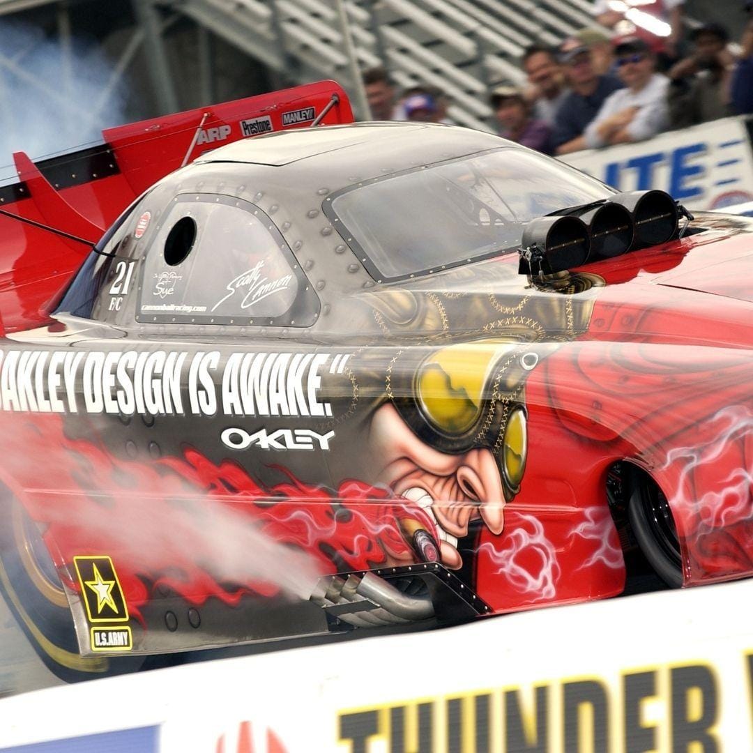 Scotty Cannon's Oakley themed funny car