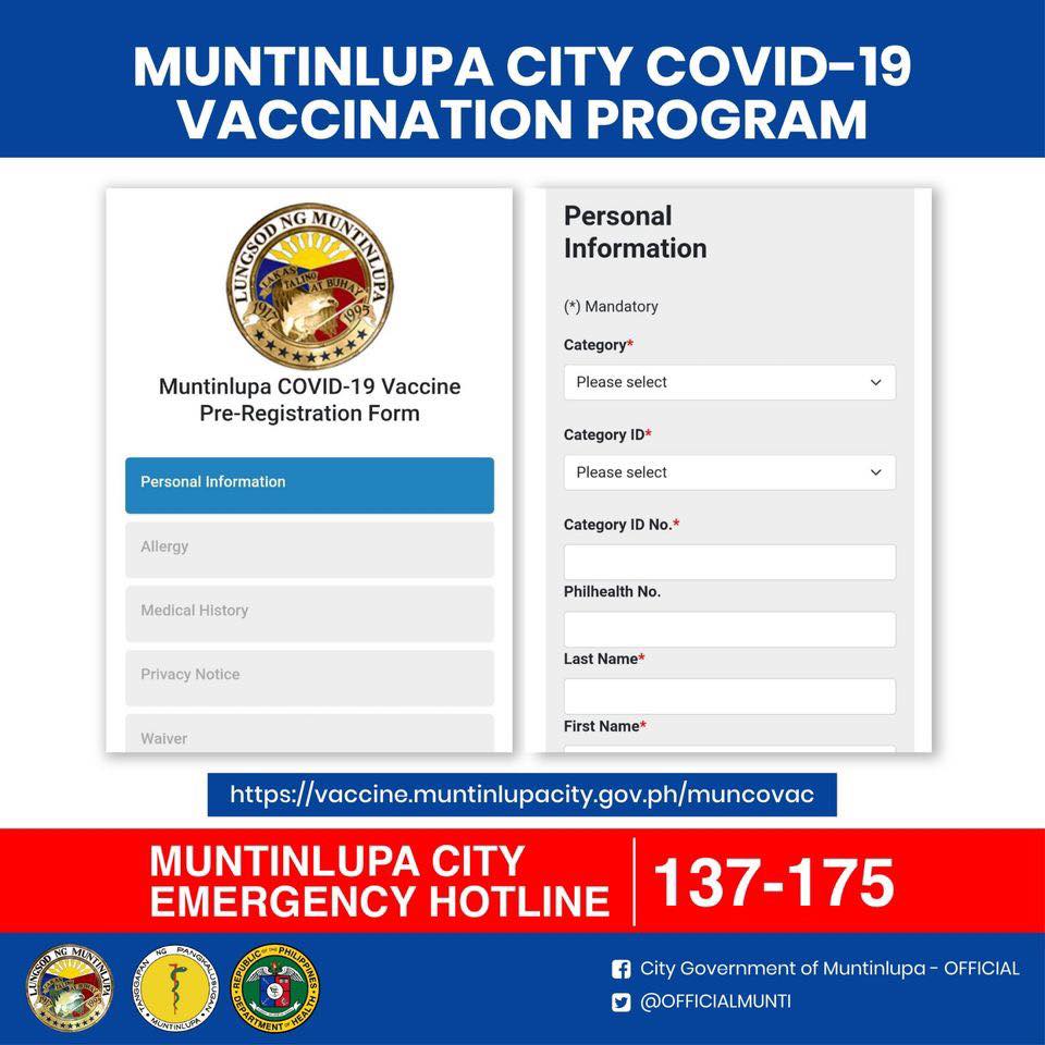 [PRE-REGISTRATIO... - City Government of Muntinlupa - OFFICIAL | Facebook