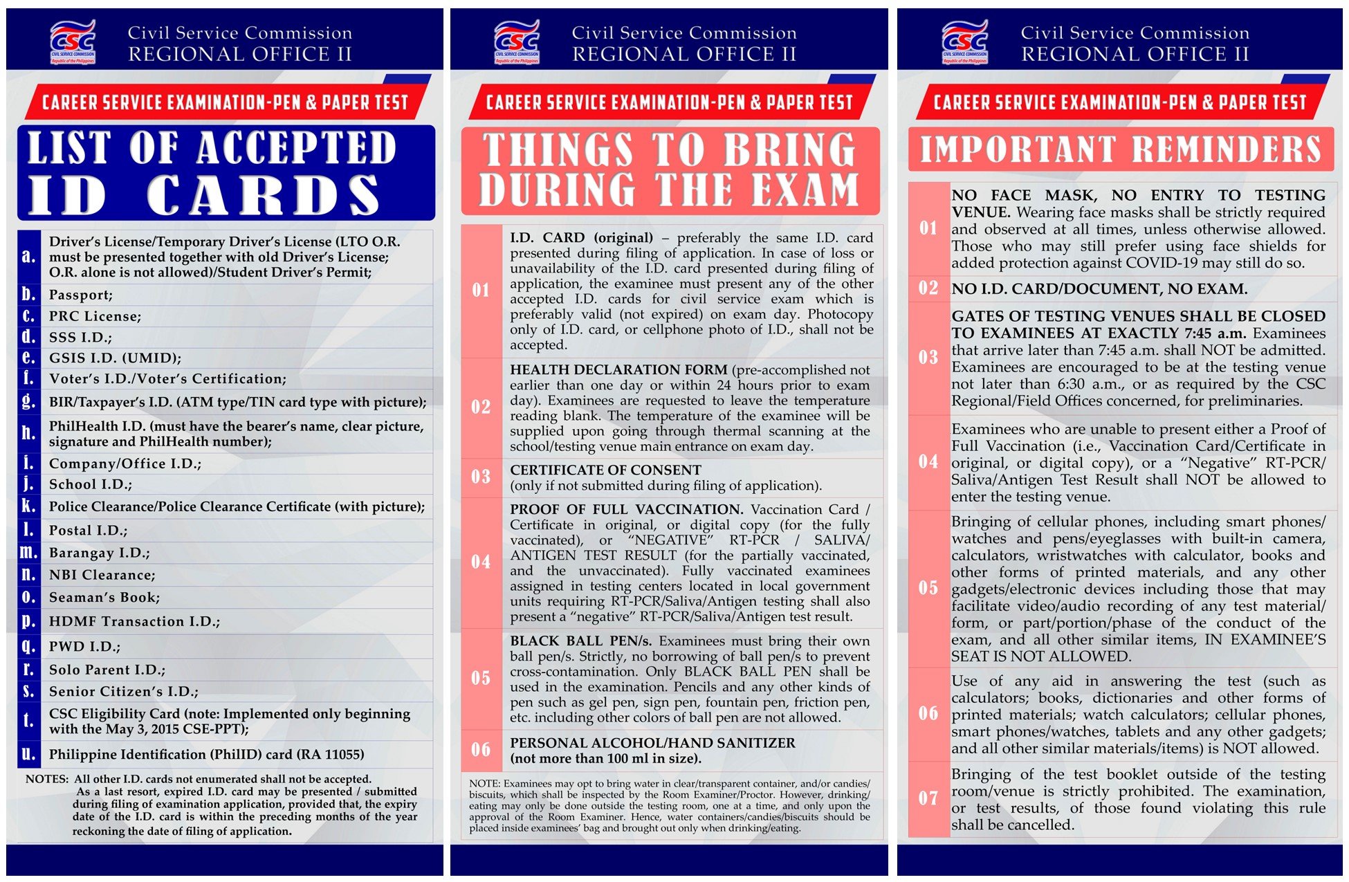 CSC Region 2 - Here are infographics on the List of... | Facebook