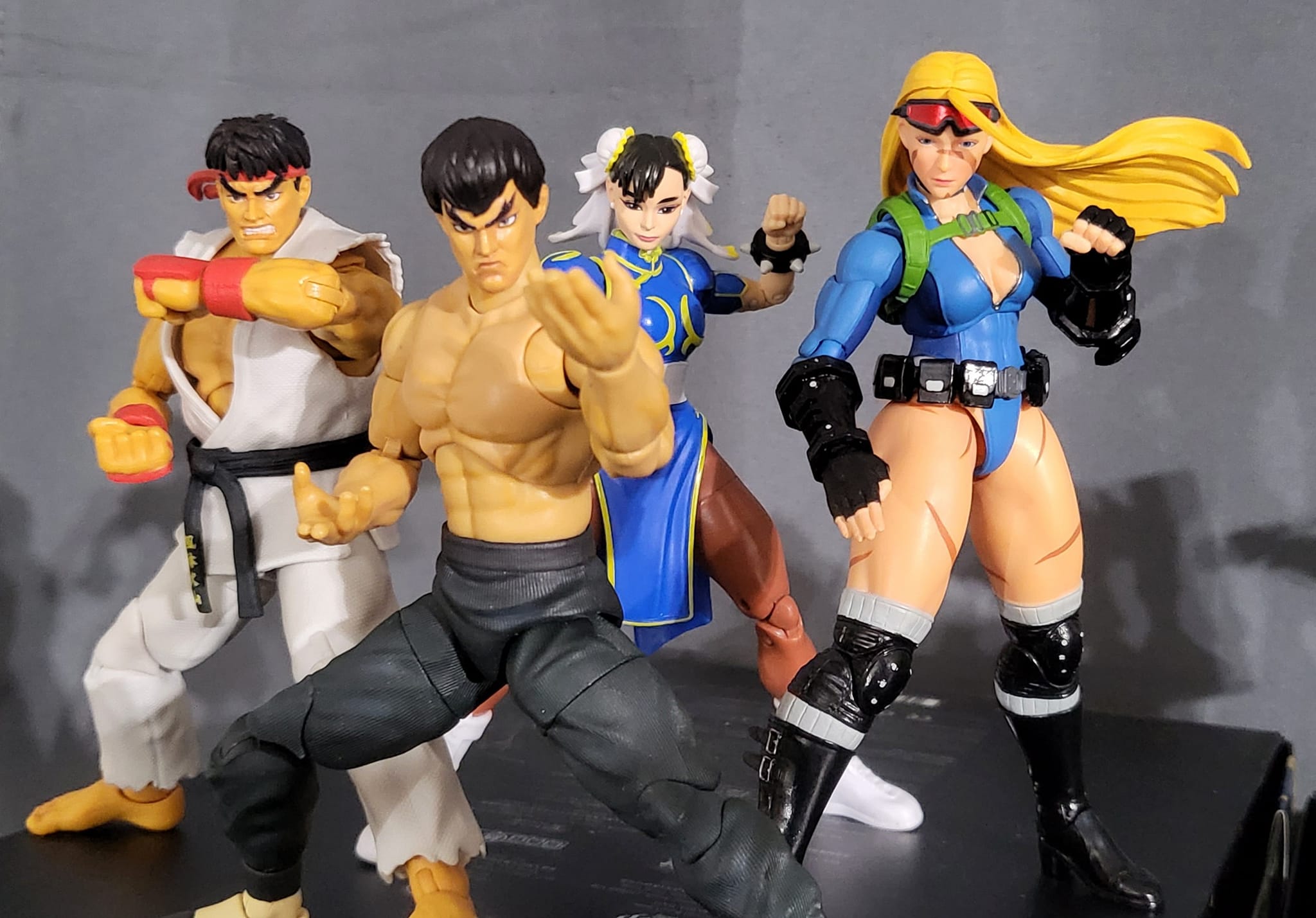 Organizing collectables in new cabinets