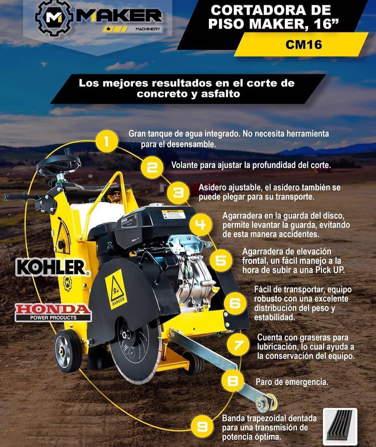 Maker Machinery - Cortadora de piso marca Maker Capacidad... | Facebook