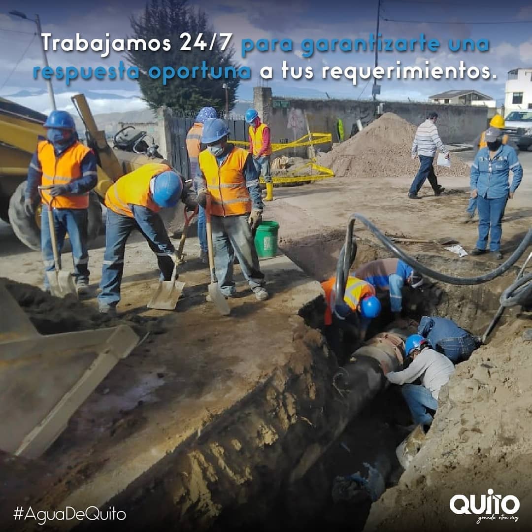 A diario realizamos reparaciones... - Epmaps - Agua de Quito