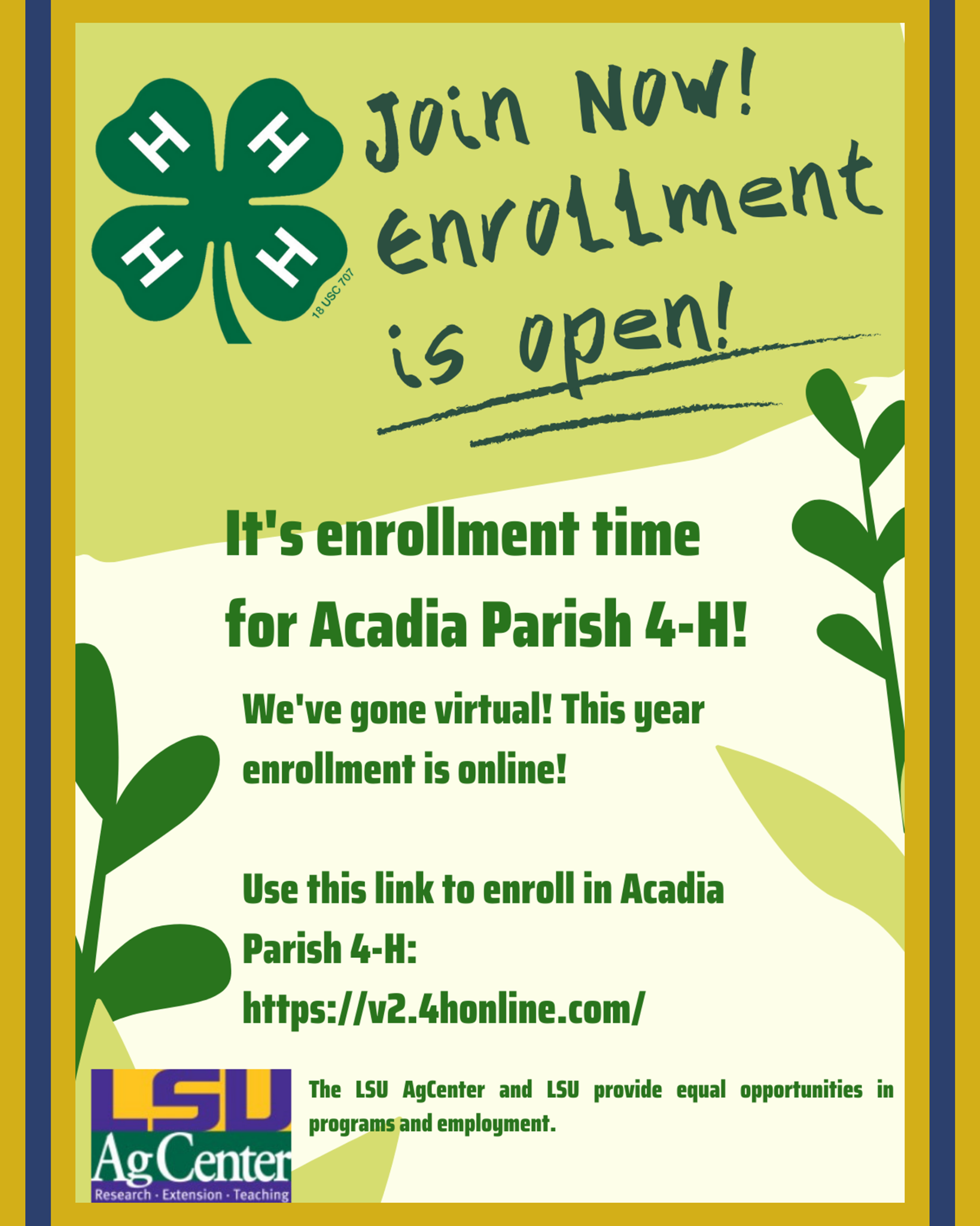 Acadia Parish Police Jury - Acadia Parish 4-H has officially opened up ...