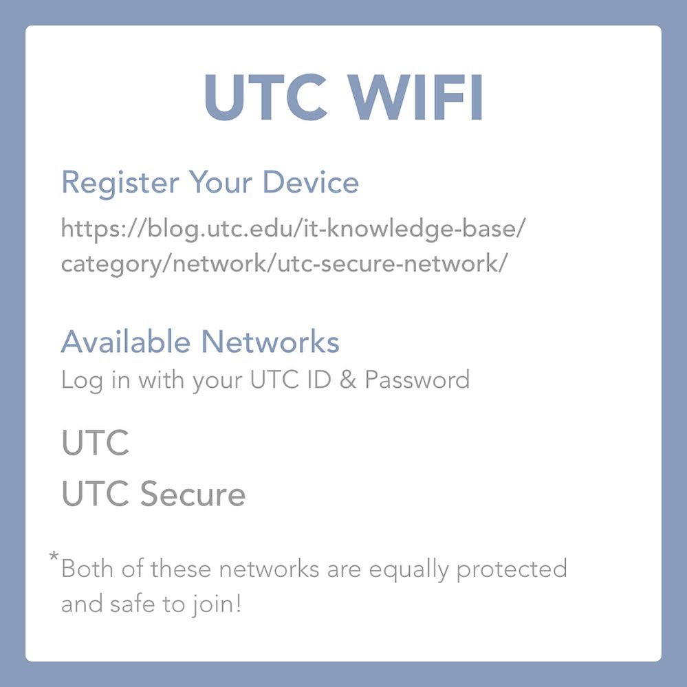 New students! Register your... - UTC Information Technology