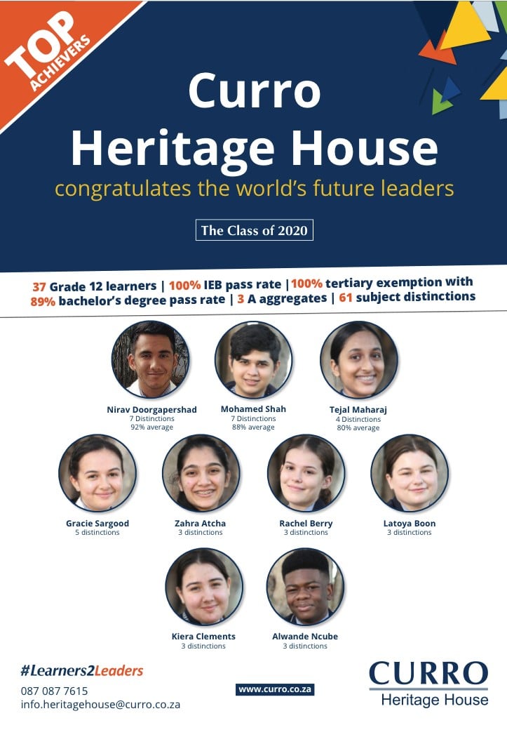 We congratulate the Class of 2020... - Curro Heritage House | Facebook