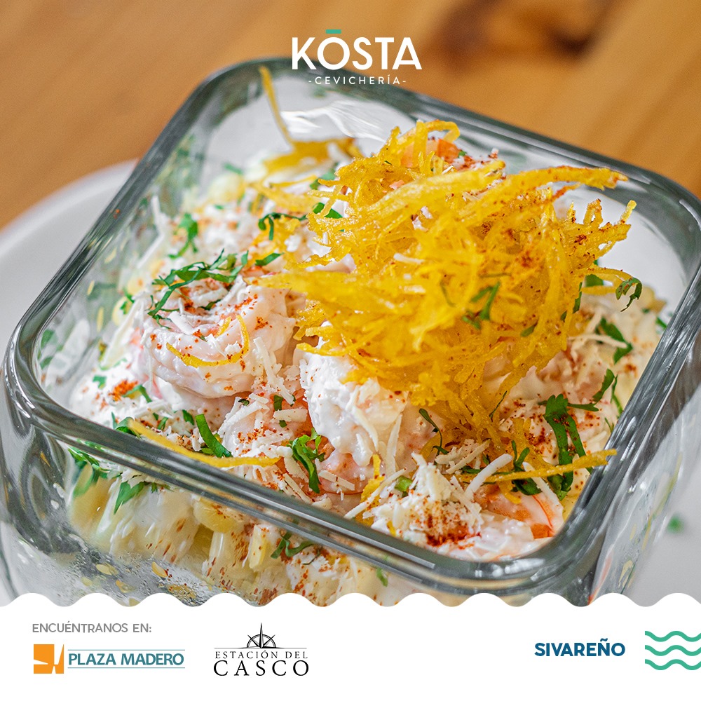 Camarones al vapor con elote raspado y... - Kosta Cevichería