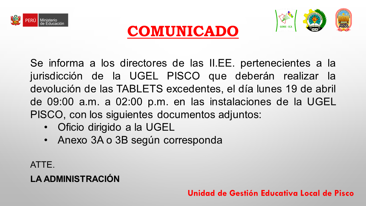 UGEL PISCO - Anexo 3A: https://drive.google.com/file/d/1 ...