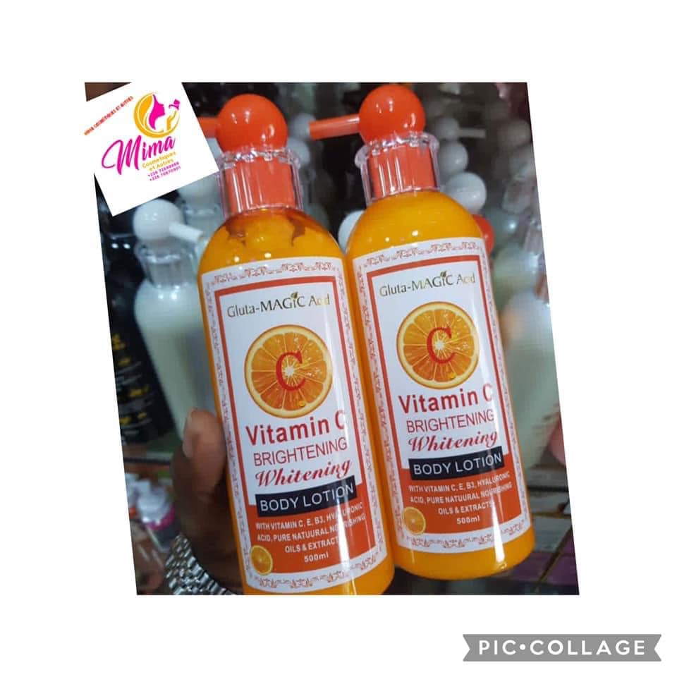 Lait Magic Glow Au Glutathione & Huile De Rose - Éclaircissant Aux Vitamines - 500ml - Neuf