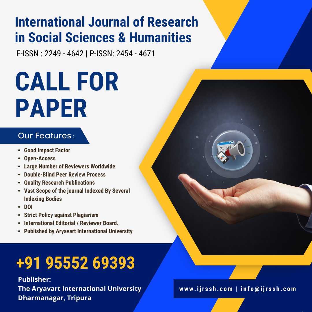 International Journal of Research in Social Sciences and Humanities | Delhi