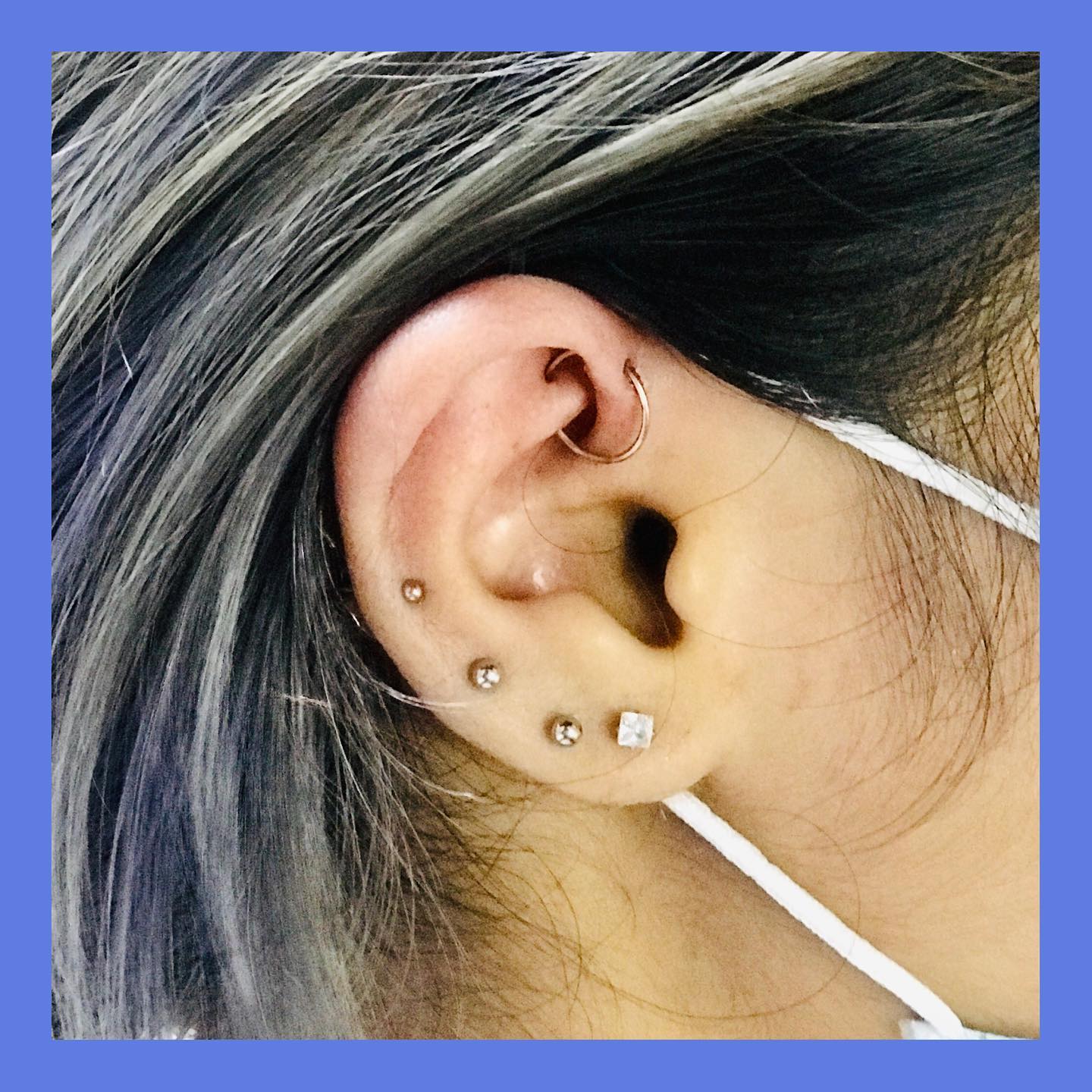 Aly Piercing - Orbital (UFO) Piercing 🤩 Healed Rook, added Forward ...