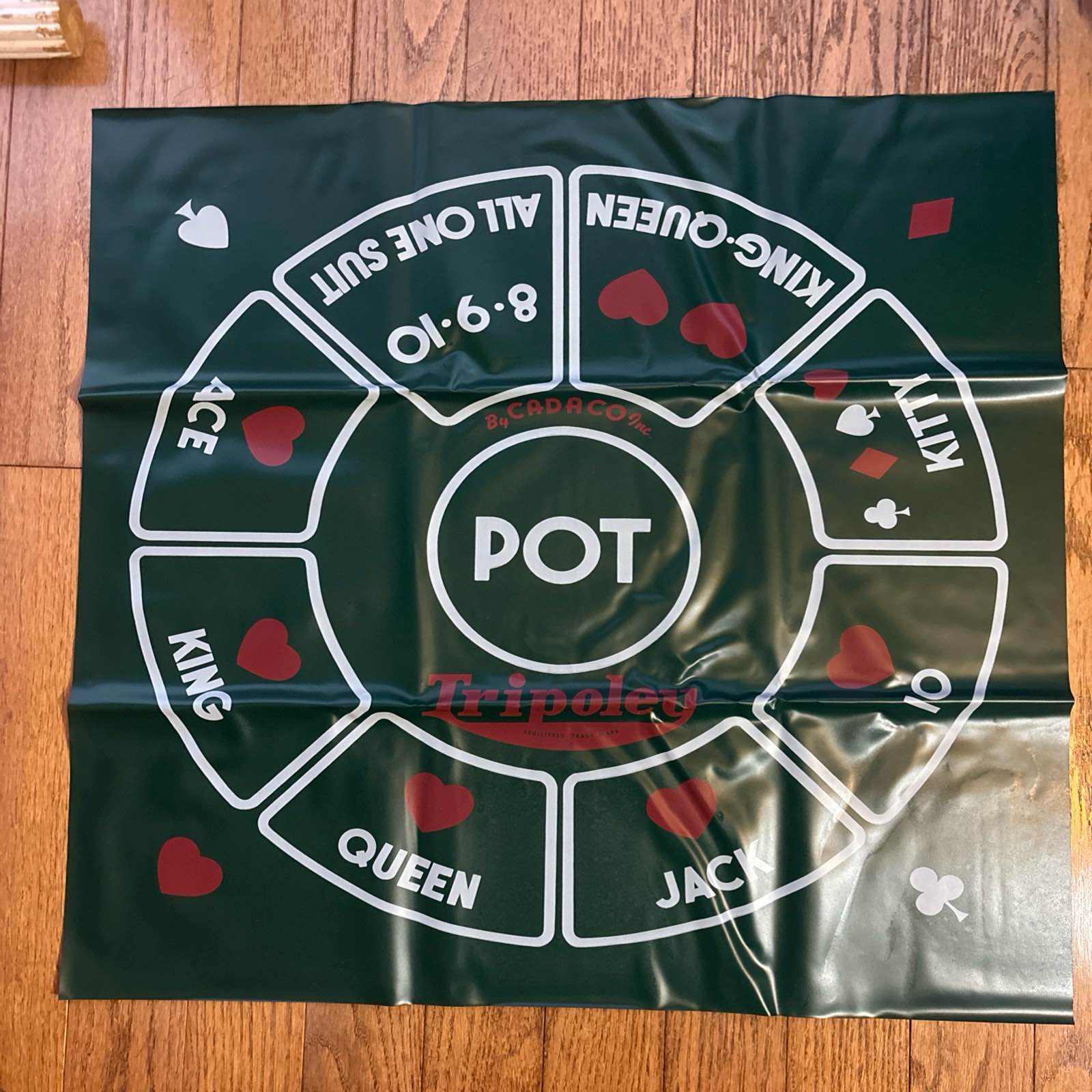 Tripoley Deluxe Layout Board Game Vinyl Mat Michigan Rummy Cadaco ...