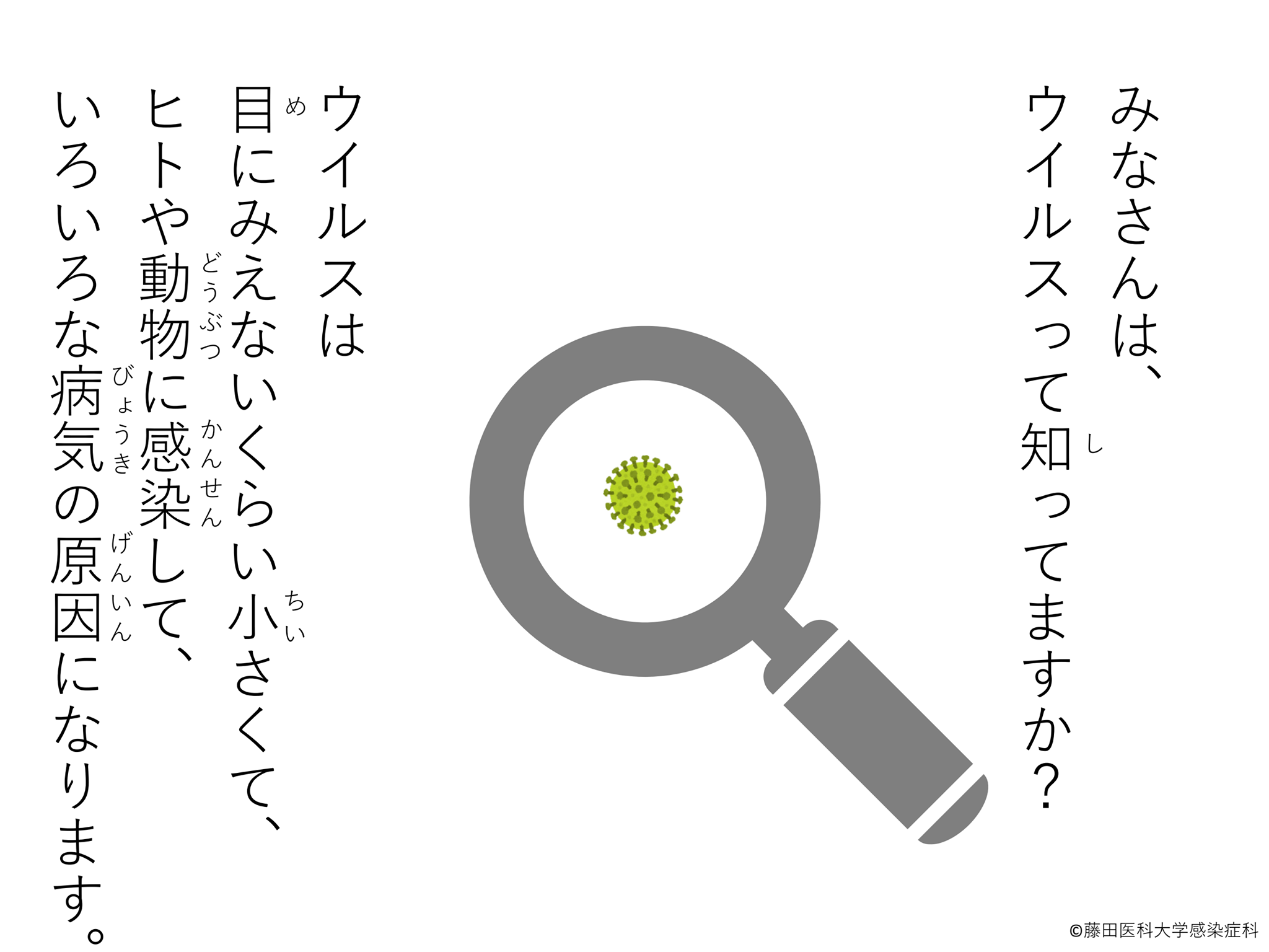 Nhật Ngữ Mirai Tiếng Nhật Giao Tiếp Du Học Nhật Bản 未来日本語学校 皆さんは ウイルスって知って い ますか Mọi Người Co Biết Về Virus Khong ウイルスは 目に見えないくらい小さくて 人や動物に感染して いろいろな病気の原因になります Virus Nhỏ