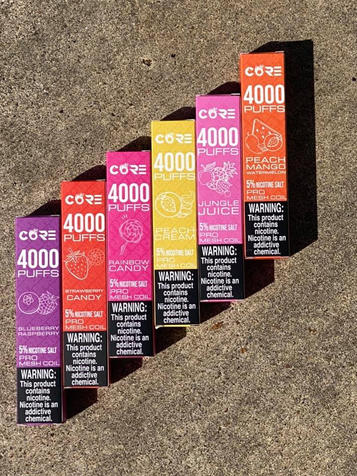 core disposable vape New 4000 puffs flavors in come check out our selection of Vape's you won't be disappointed #justsmoke Variant:Mango Core 3 Pack Exploring the Diverse Flavors 80W Pod Kit