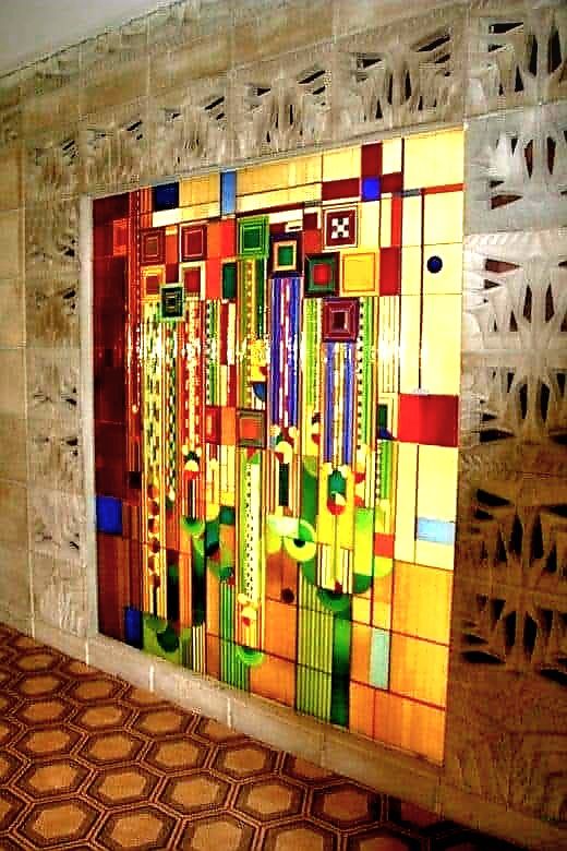 フランク・ロイド・ライト ヴィンテージステンドグラス アリゾナビルトモアリゾート Stained glass, Frank Lloyd Wright Arizona Biltmore Hotel, Phoenix