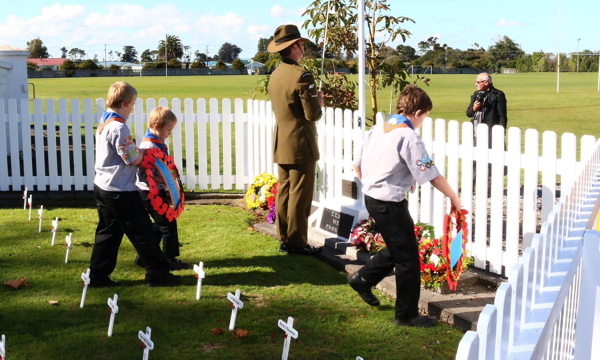 Matapu Scout Group during Anzac... - Taranaki Zone Scouts