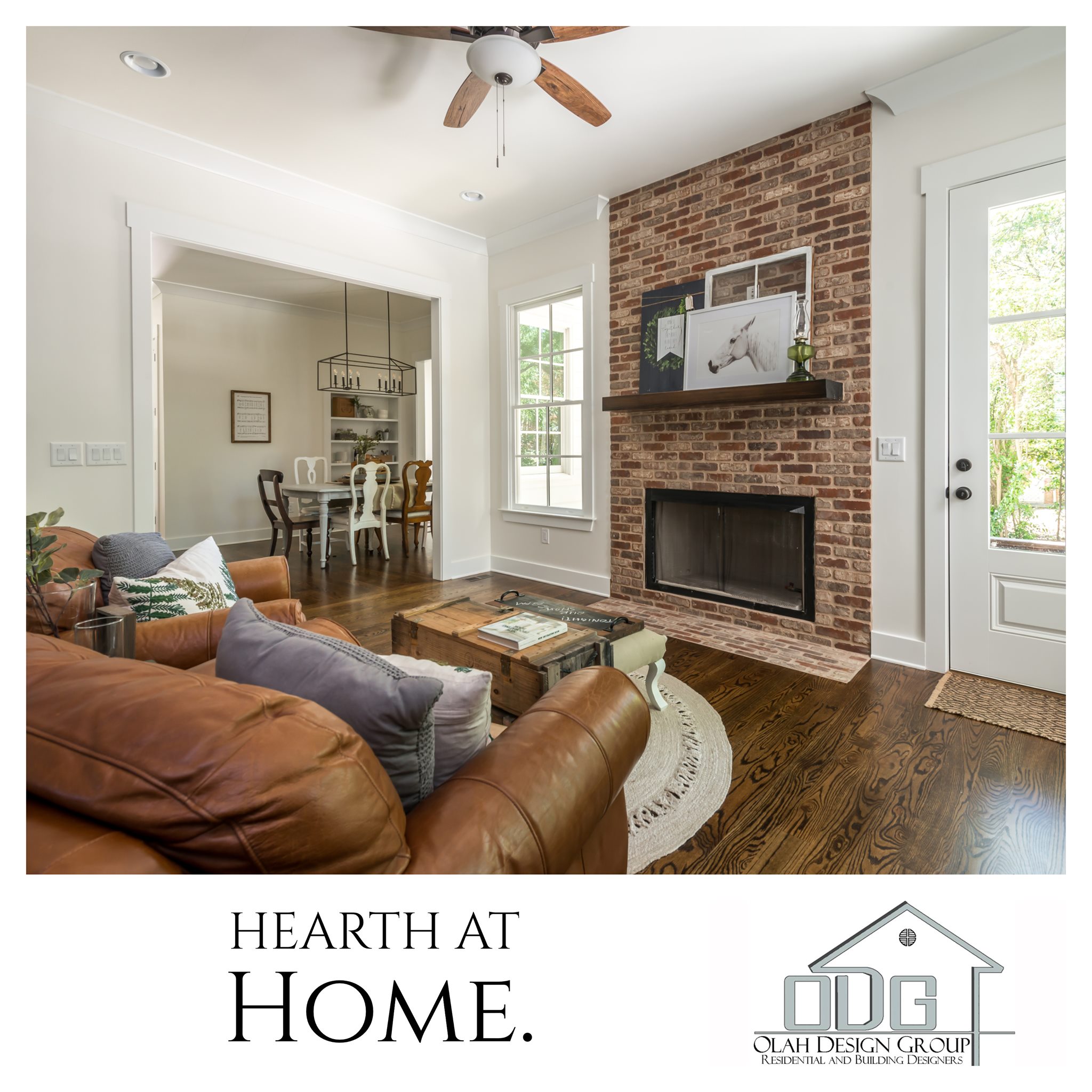 A classic hearth room is the perfect... - Olah Design Group