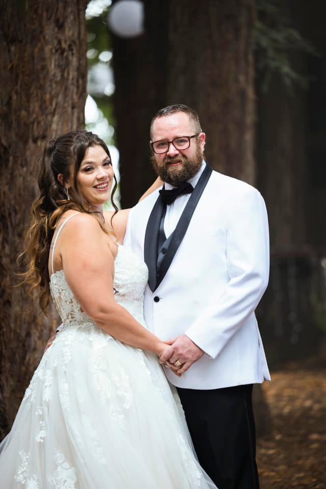 groom white shirt bride ivory dress Will off-white wedding clash with pure groom's suit? chiffon skirt