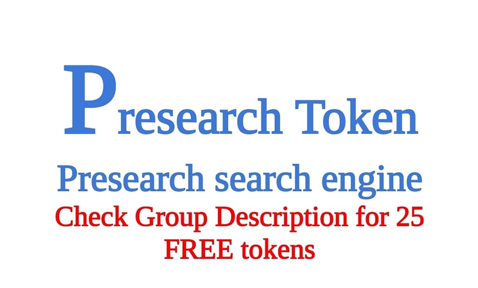 TextMeCash.com presents Presearch token PRE token Presearch Coin Pre ...